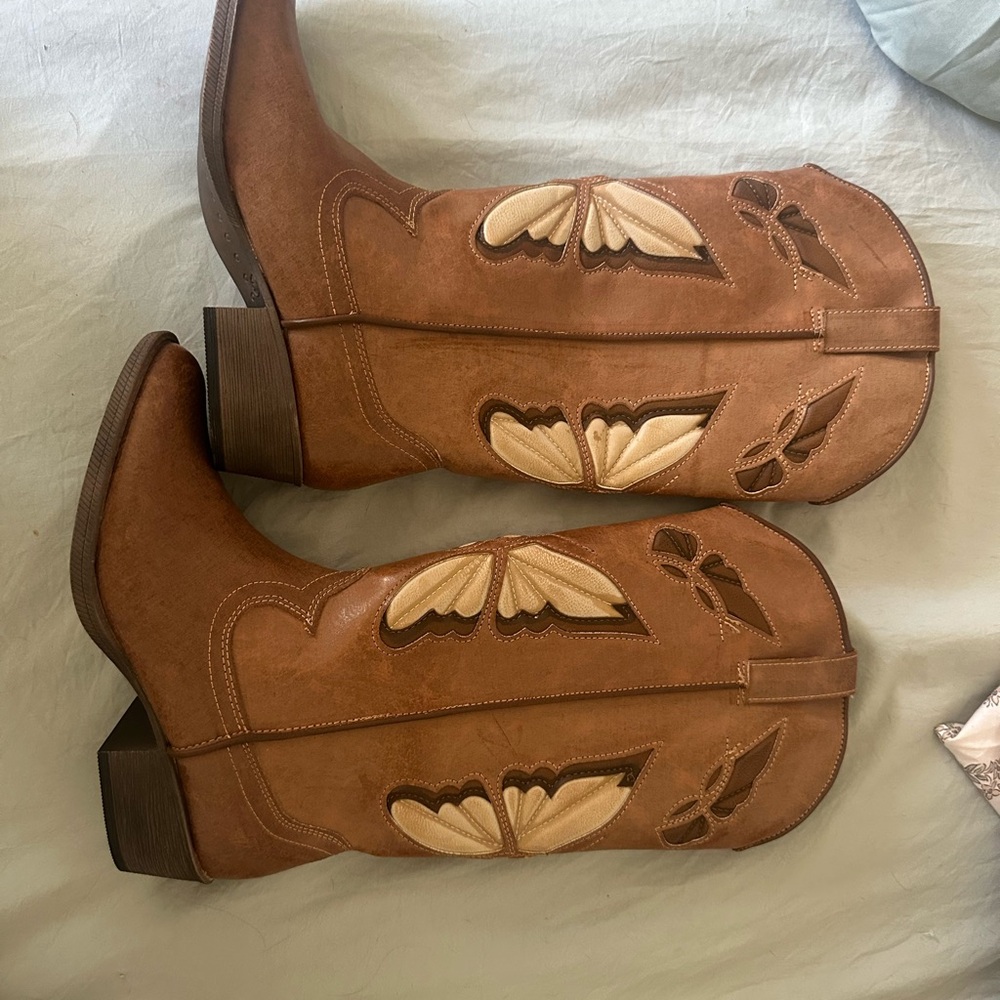 Brown Western-Style Women's Boots